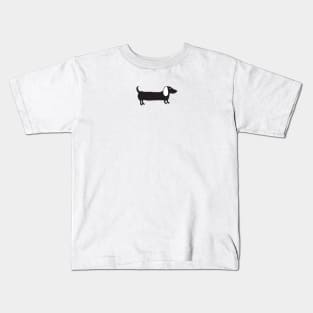 Simple dachshund in black Kids T-Shirt